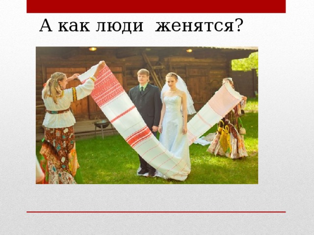 А как люди женятся? 