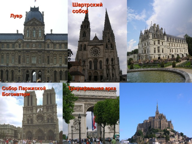 Шартрский собор Лувр Собор Парижской Богоматери Триумфальная арка  