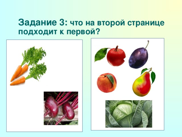 Задание 3 : что на второй странице  подходит к первой?