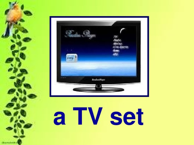 a TV set 