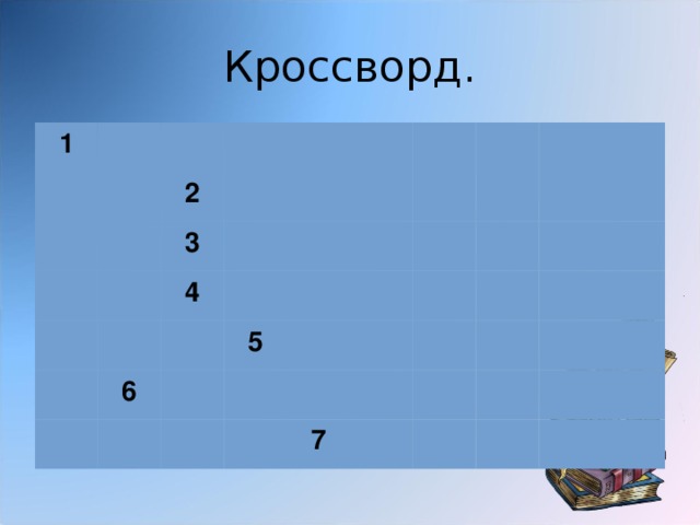Кроссворд. 1 2 3 4 6 5 7 