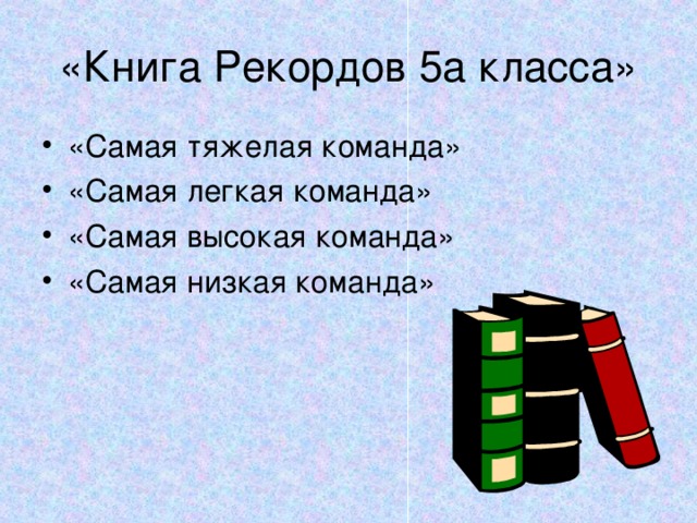 «Книга Рекордов 5а класса»