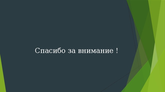  Спасибо за внимание ! 