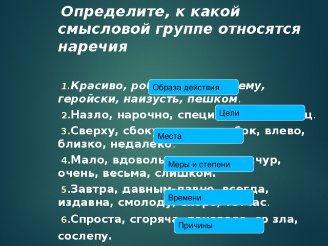 Определи какая группа. К какой смысловой группе относятся наречия. Определите к какой группе относятся. Чересчур к какой группе наречий относится. Определите к какой группе относятся наречия.