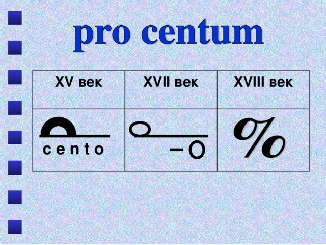 XV век XVII век XVIII век c e n t o 