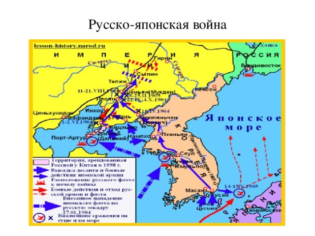 Русско японская война егэ история карта