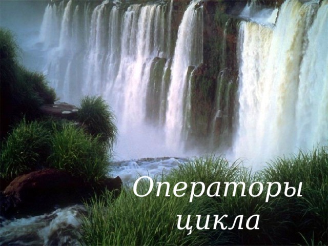 Операторы цикла 