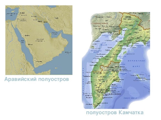 Аравийский полуостров полуостров Камчатка 