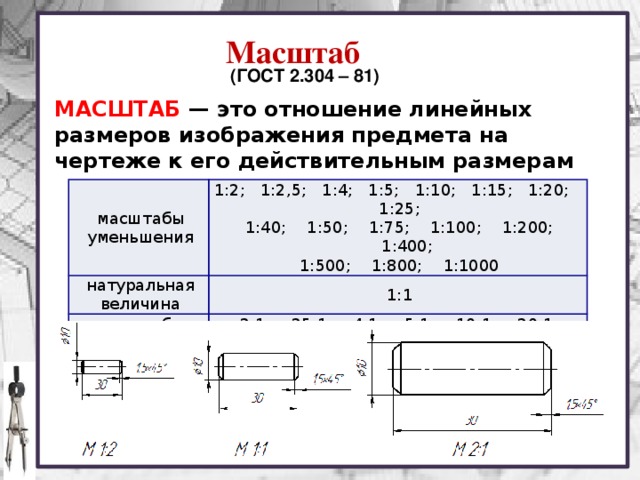 Масштаб эскиза детали в основной надписи чертежа