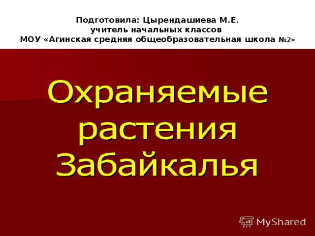 Красная книга забайкальского края презентация