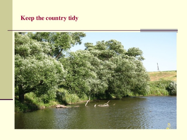 Keep the country tidy 