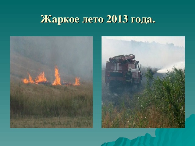 Жаркое лето 2013 года. 