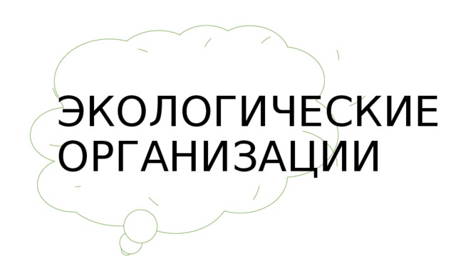 ЭКОЛОГИЧЕСКИЕ ОРГАНИЗАЦИИ 