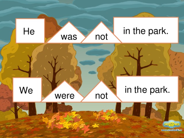 in the park. He was not in the park. We were not 