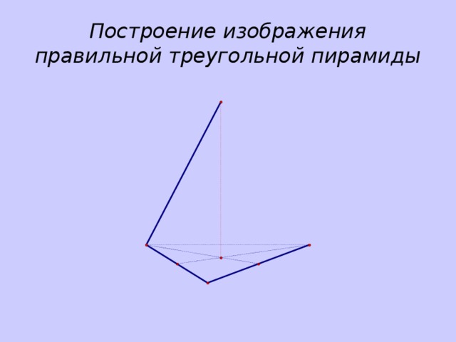 Построение изображения правильной треугольной пирамиды 