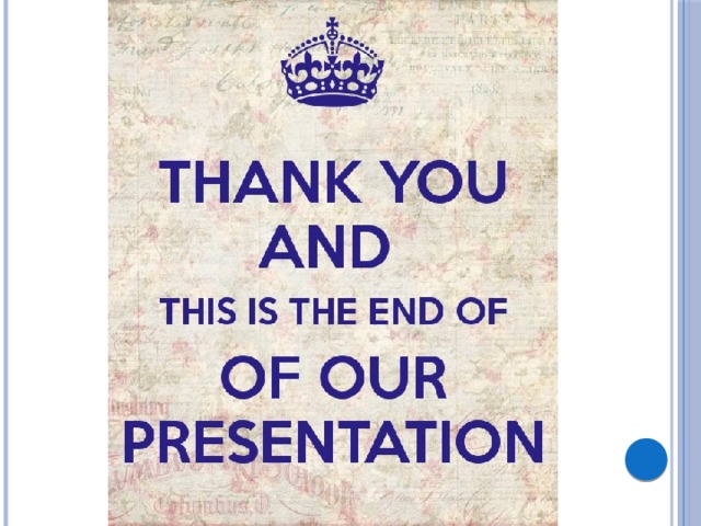 End of presentation