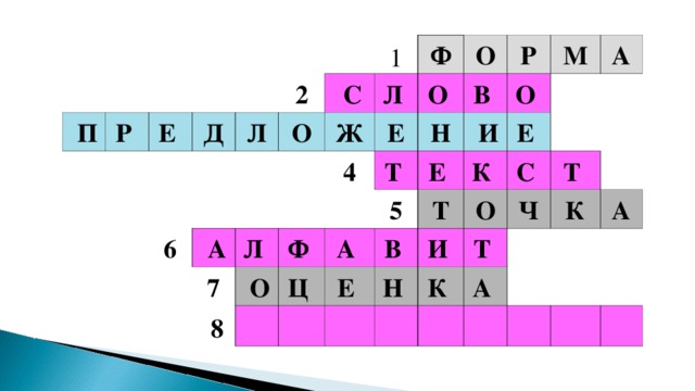   П Р  Е  Д Л 2 6 1   С О Л  Ф   А Ж О Л  О  7 Е 4 В    8   О Р Т  Н Ф  М О  Ц  А  5   И Е  А Т К  В    Е  Е  Н  О   С  И    Ч К  Т  Т  А  К   А        