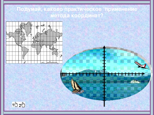 Подумай, каково практическое применение метода координат? 