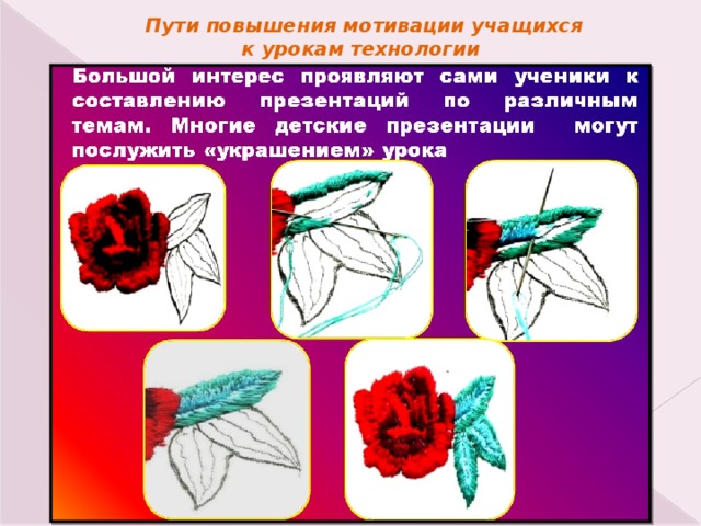 Пути повышения мотивации учащихся к урокам технологии 