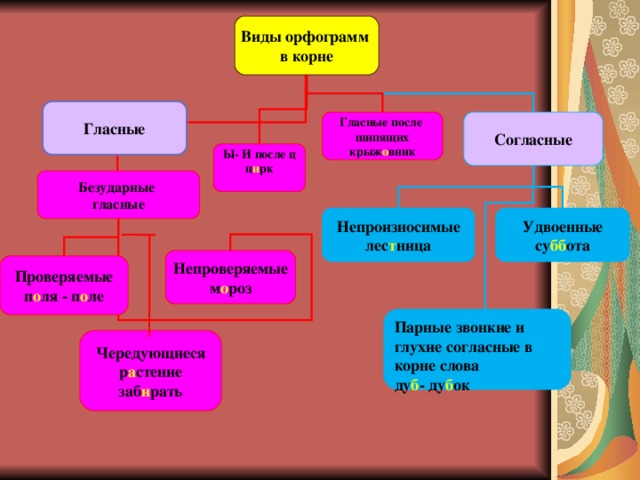 Урок орфограммы в корне слова