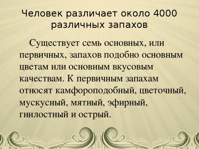 Словарь запахов проект