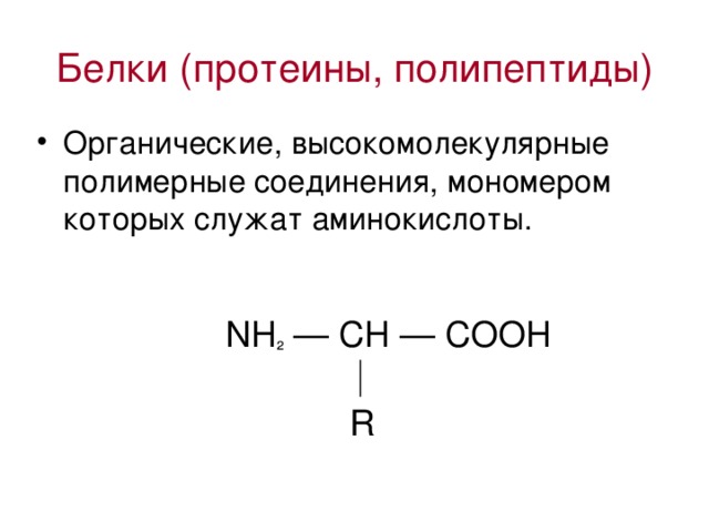 Мономерами белков являются