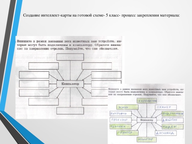 Создание интеллект-карты на готовой схеме- 5 класс- процесс закрепления материала: Создание интеллект-карты на готовой схеме- 5 класс- процесс закрепления материала: Можно дать задание- закрасить цветными карандашами основные элементы.  