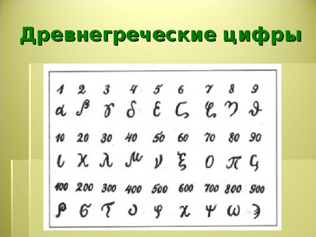 Цифры древней греции в картинках