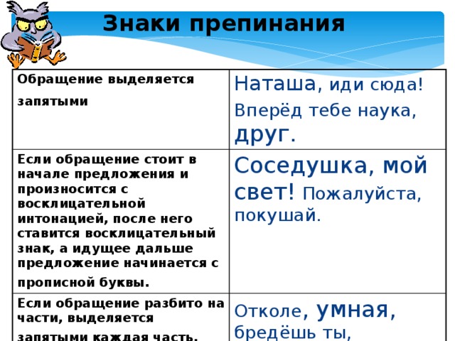 Как выделяется обращение в предложении в схеме