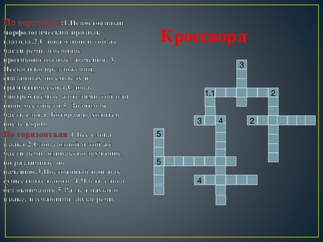 Кроссворд 3