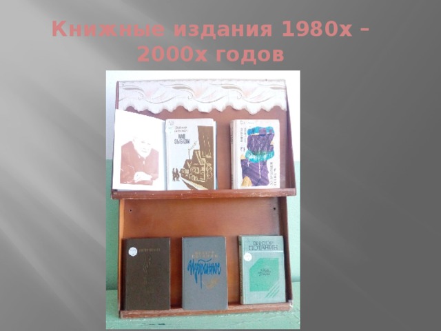 Книжные издания 1980х – 2000х годов 