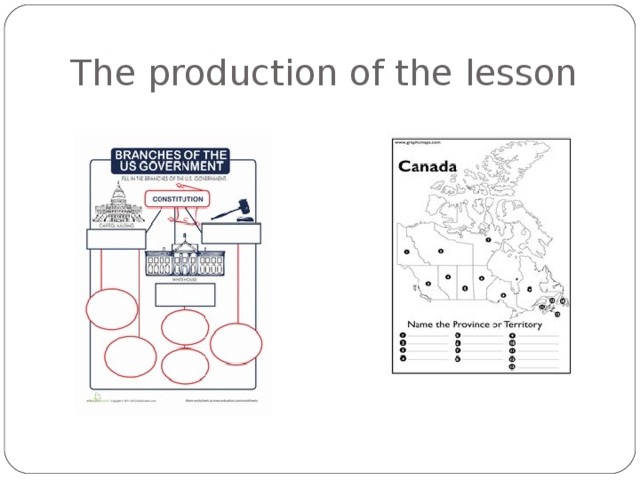 The production of the lesson 