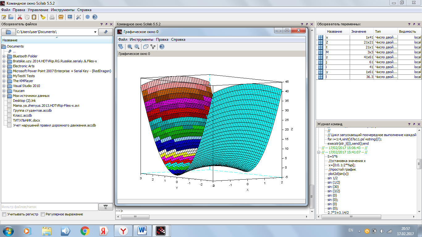 2 program 10. Scilab. Scilab программа. Построение графиков в Scilab. Scilab 3 d Графика.