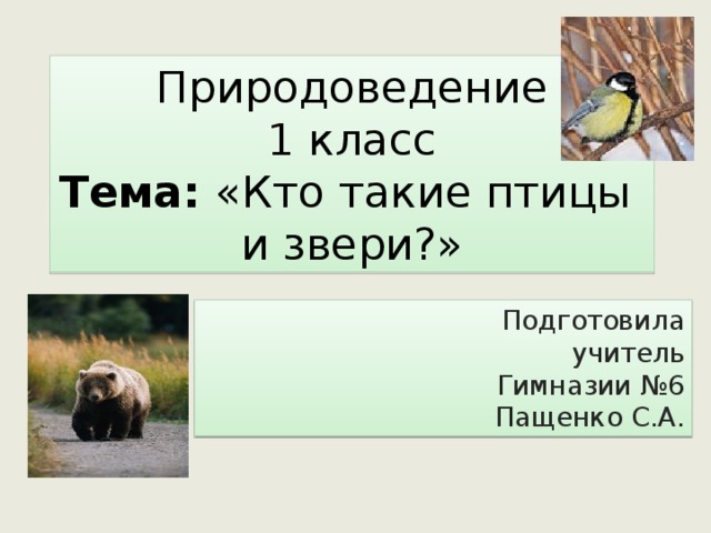 Технологическая карта по окружающему миру 1 класс кто такие звери