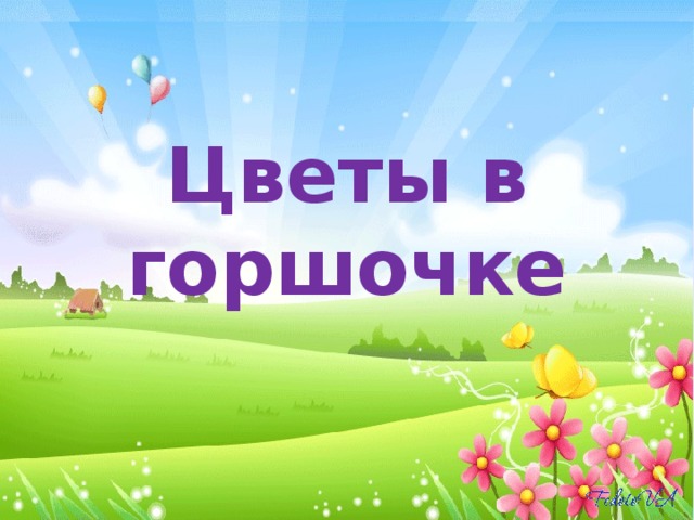 Цветы в горшочке 