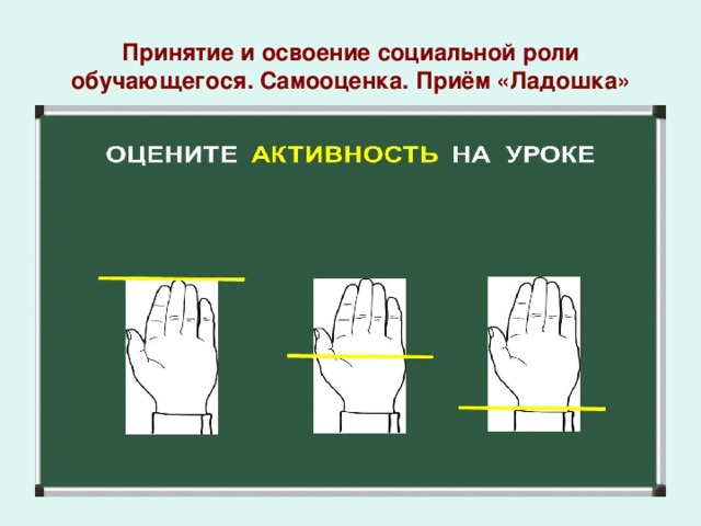 Принятие и освоение социальной роли обучающегося. Самооценка. Приём «Ладошка»