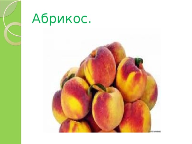 Абрикос. 