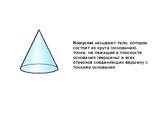 Какой элемент конуса указан на рисунке неверно