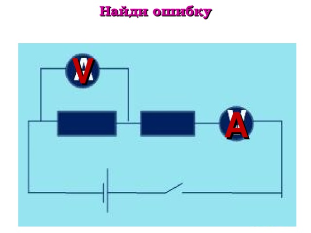 Найди ошибку V А 