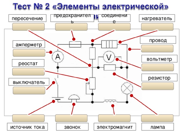 Тест на тему источники питания. Источник тока вольтметр амперметр реостат провода резистор. Схема с источником тока амперметр и вольтметр реостат резистор. Источник тока выключатель резистор. Источник тока амперметр вольтметр лампа ключ.