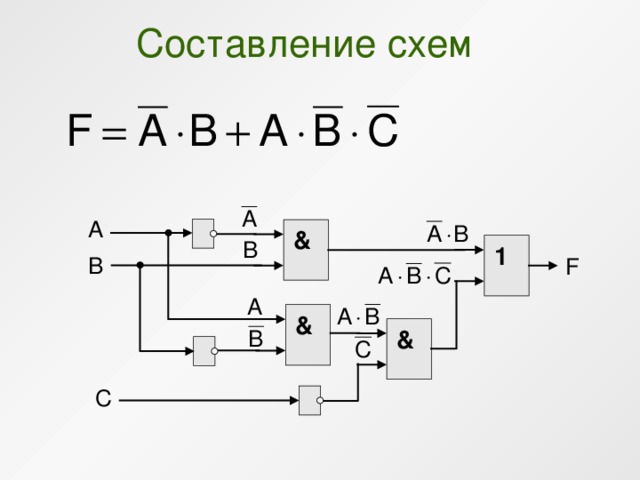 Составить схему а п