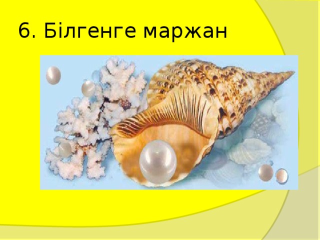 6. Білгенге маржан 