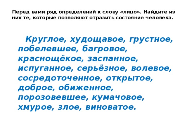 Карта слов состояние
