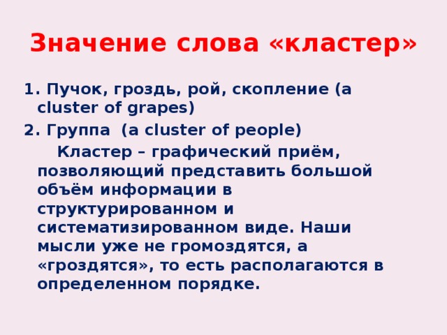 Слово кластер