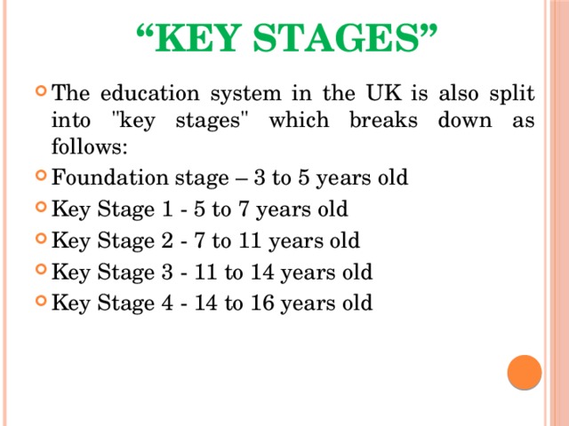 The structure of primary education in the uk