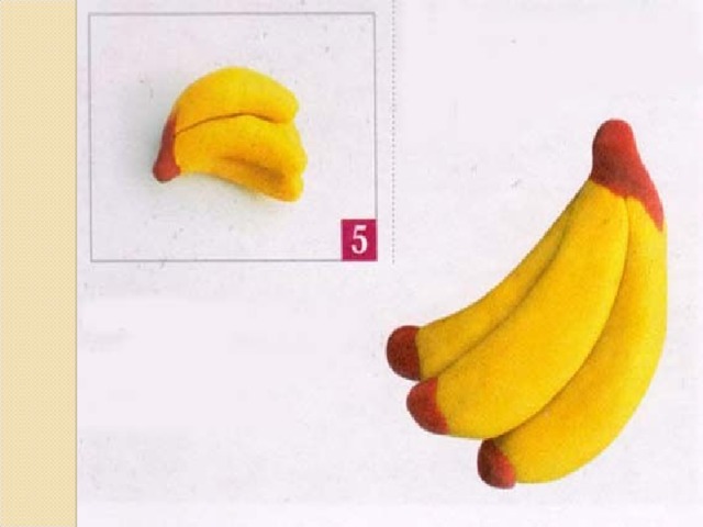 Банан из пластилина. Поэтапная лепка фруктов. Слепить фрукты из пластилина. Лепка фруктов из пластилина. Фрукты из пластилина для детей.