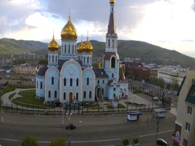 Церковь Чита возле вокзала для фотошопа