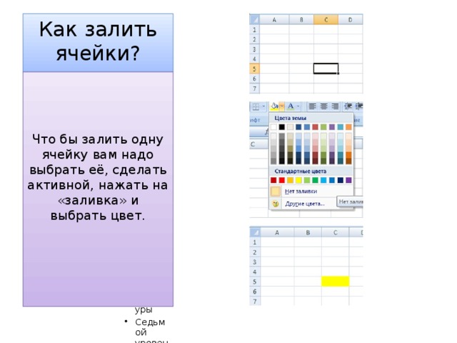 Цвет ячеек таблицы. Как залить ячейку цветом. Как сделать ячейку активной. Залить в таблице ячейки. Заливка ячеек таблицы цветом.