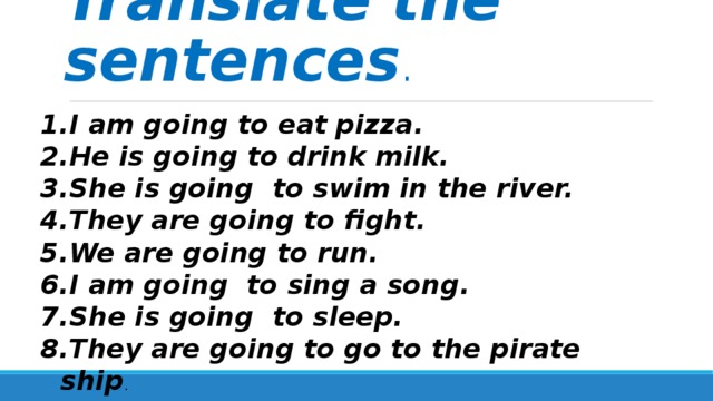 Going to songs. He is going to Swim in the River. He is going to. Going to Swim. She is going to.