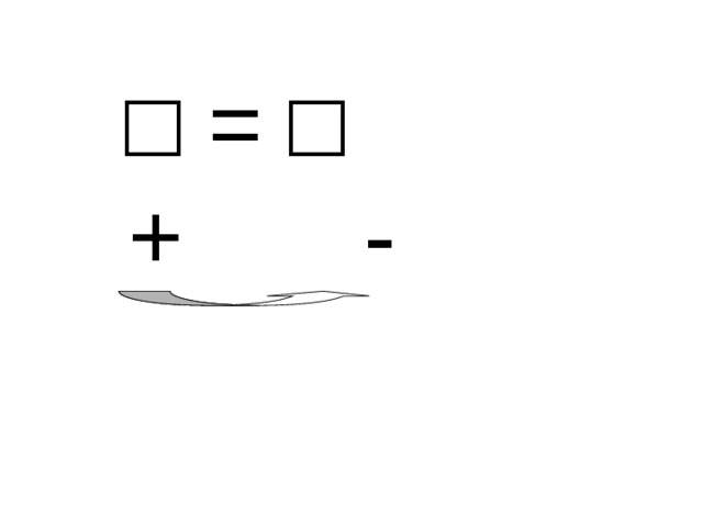   □ = □   + - 